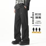 D-A232-HK9571-P35复古纯色伐木裤男士春季潮牌宽松直筒休闲裤，男装休闲裤，电商A232