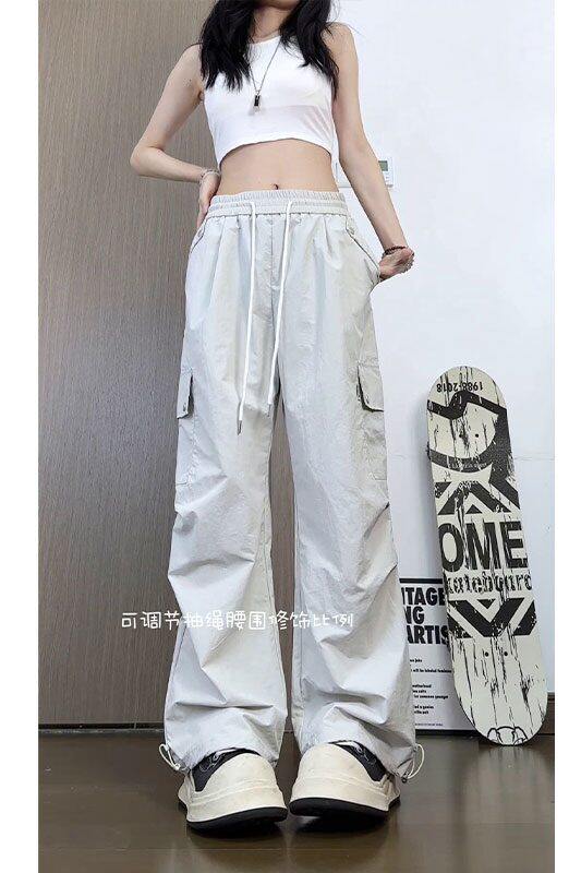 抖音高品质男女同款美式褶皱伞兵裤工装裤运动裤HK9629-P38,男装工装外套,电商A232