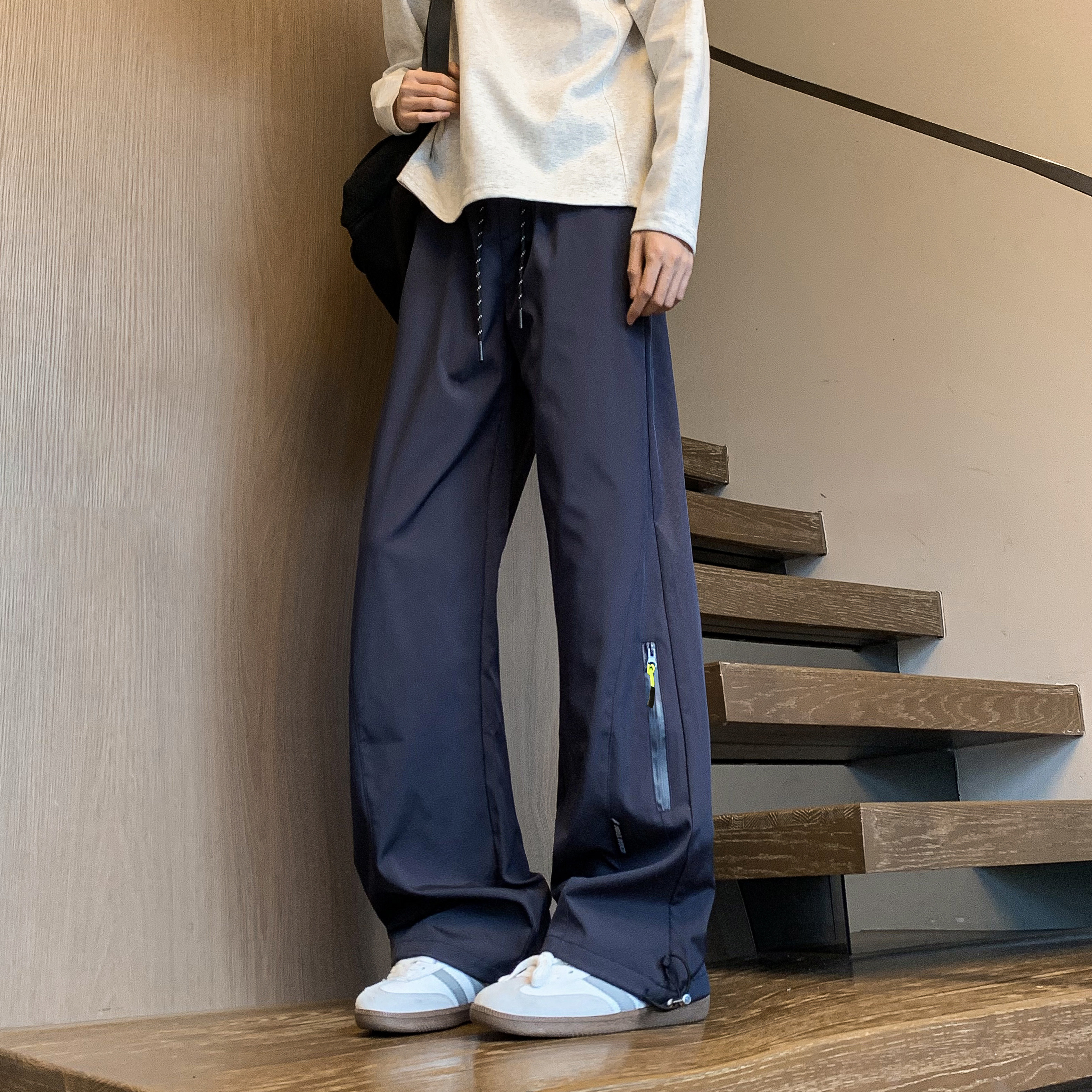 抖音/显瘦直筒裤秋季男款宽松冲锋裤休闲裤HK9333-1-P35,男装休闲裤,电商A232