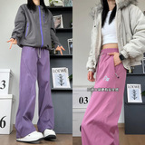 美式斜切三防拉链口袋冲锋裤男女秋冬季宽松百搭直筒加绒休闲裤子，男装卫衣，电商A232