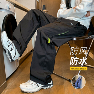 抖音/冲锋裤男秋季直筒显瘦宽松大码休闲裤工装裤HK9678-P36图片