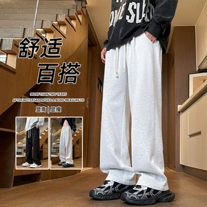 D-A232-HK9356-P40-男生秋季2024潮流百搭宽松直筒休闲卫裤图片