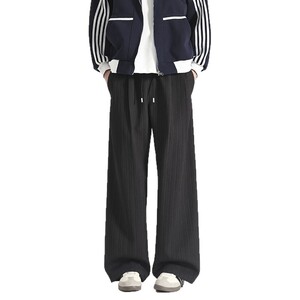 2026年春季新款休闲裤子男韩版黑色男裤简约肌理感垂感大码HK9667图片