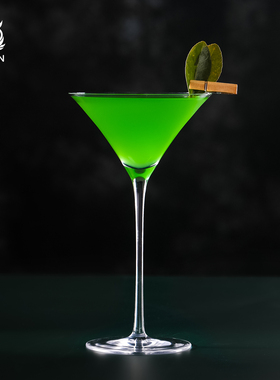 MT1801 CRISON喇叭马天尼杯日式水晶三角马提尼酒吧高脚鸡尾酒杯