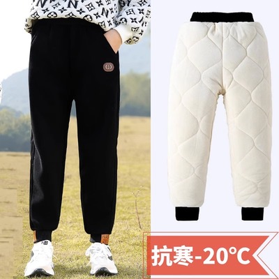 儿童北方过冬加绒裤子夹棉棉裤