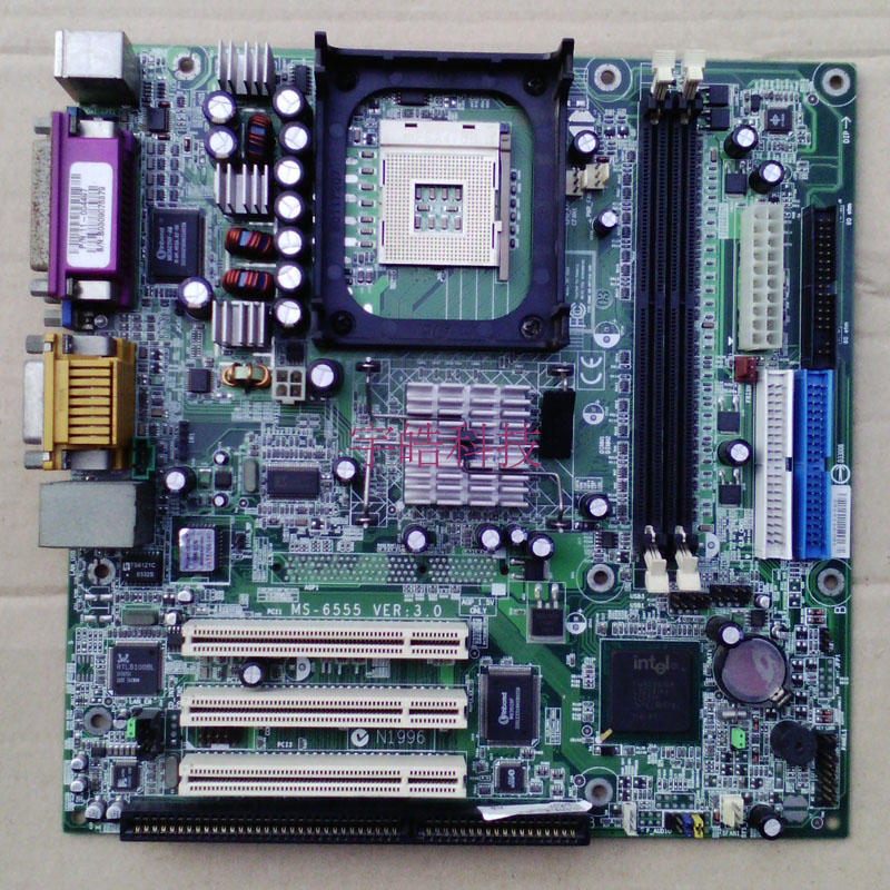 QDI P7LI -A I845GL MS-6555台式电脑工控机主板支持ISA槽HL