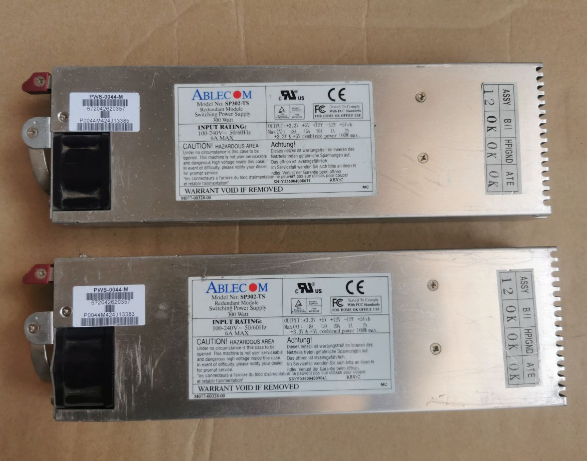 拆机超微Ablecom PWS-0044-M SP302-TS 300W服务器电源现货