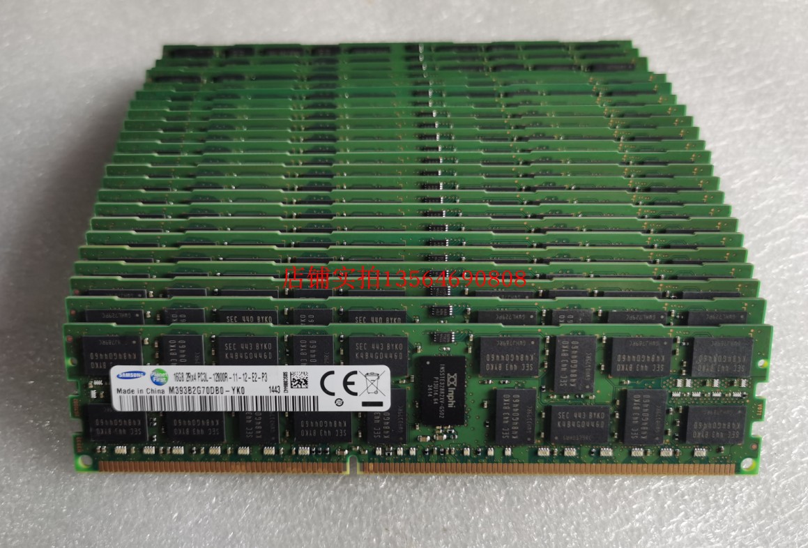 正品 16G 2R*4 PC3L-12800R DDR1600 ECC REG内存小颗粒非OEM