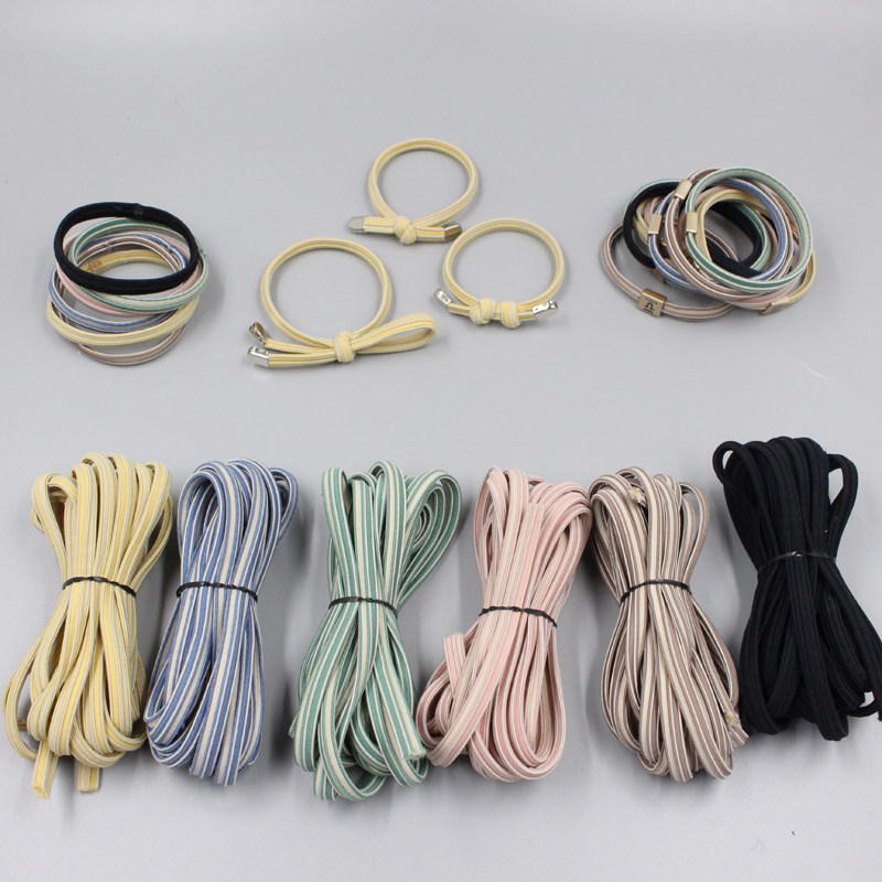 加粗扁菱形高弹力3米大弹力发圈发绳diy手工制作自制头绳配件材料