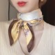 春夏秋丝巾70方巾女缎面仿真丝护颈百搭职业小领巾发带绑包包手帕