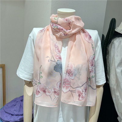 印花丝巾雪纺韩版女春夏秋冬礼品