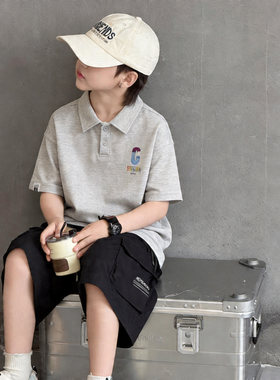 男童夏装polo衫短袖T恤2026新款儿童夏季百搭半袖大童巨好看宽松t