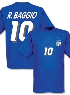 包邮巴乔Baggio1994美国世界杯意大利纪念足球球迷T恤非球衣
