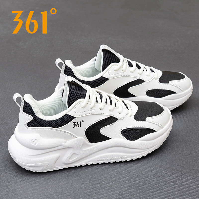 361女鞋官方正品运动鞋冬季新款皮面防水舒适软底女士休闲跑步鞋