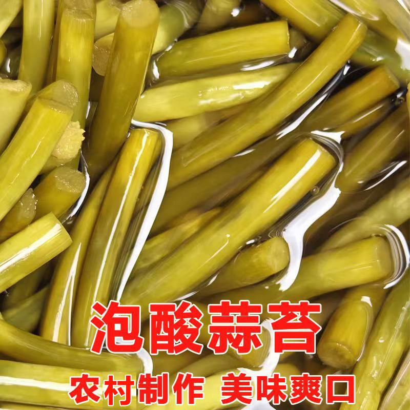 陕西安康特产酸味蒜苔腌制泡菜入味嫩蒜苗酸口蒜薹农家酸辣咸酸菜