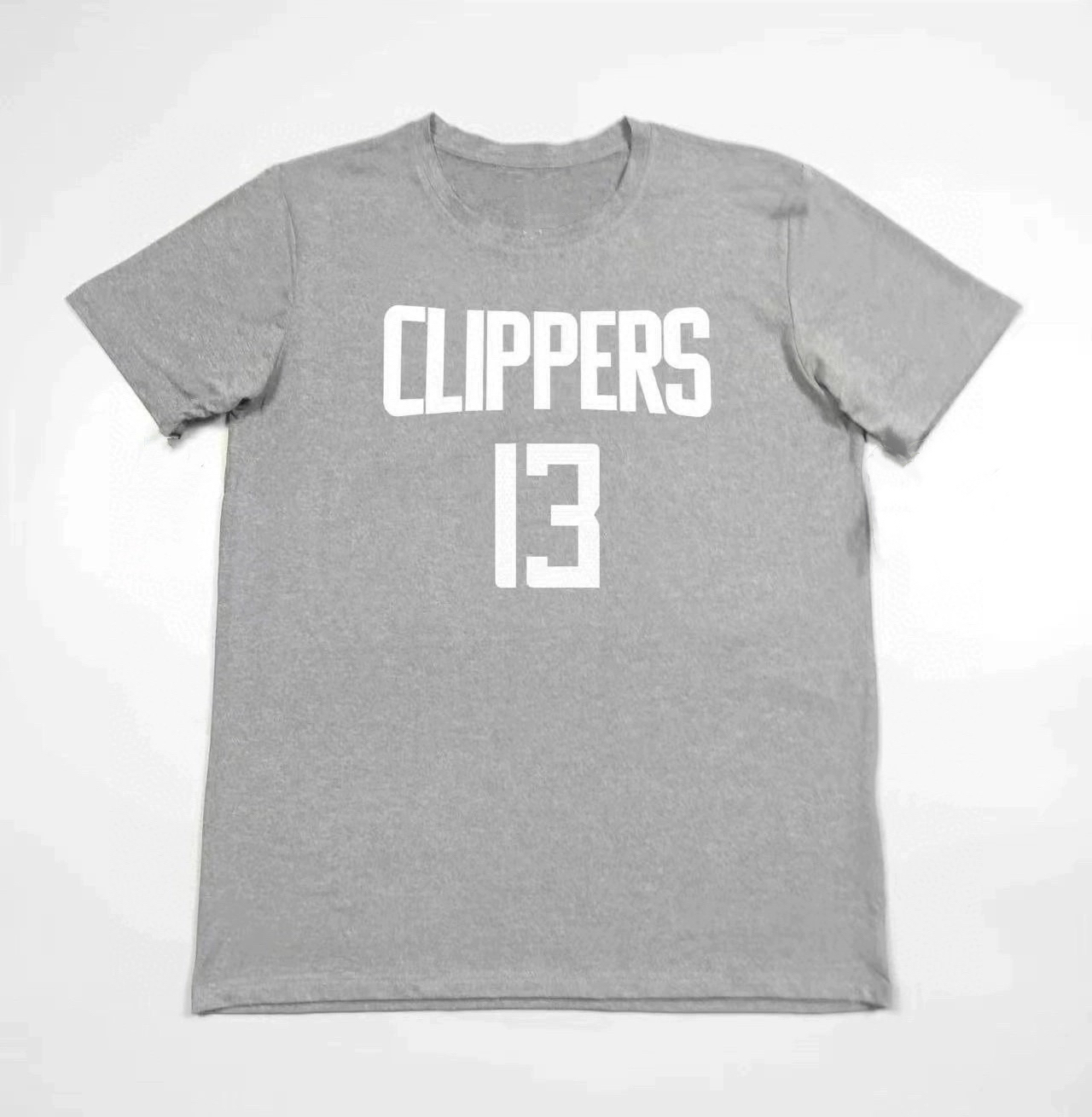 快船队保罗乔治泡椒13号球员运动篮球休闲圆领投篮纯棉短袖T恤