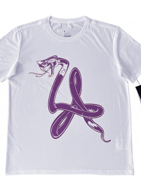 短袖男装2023夏季新款科比蓝色logo曼巴之蛇篮球运动休闲T恤半袖