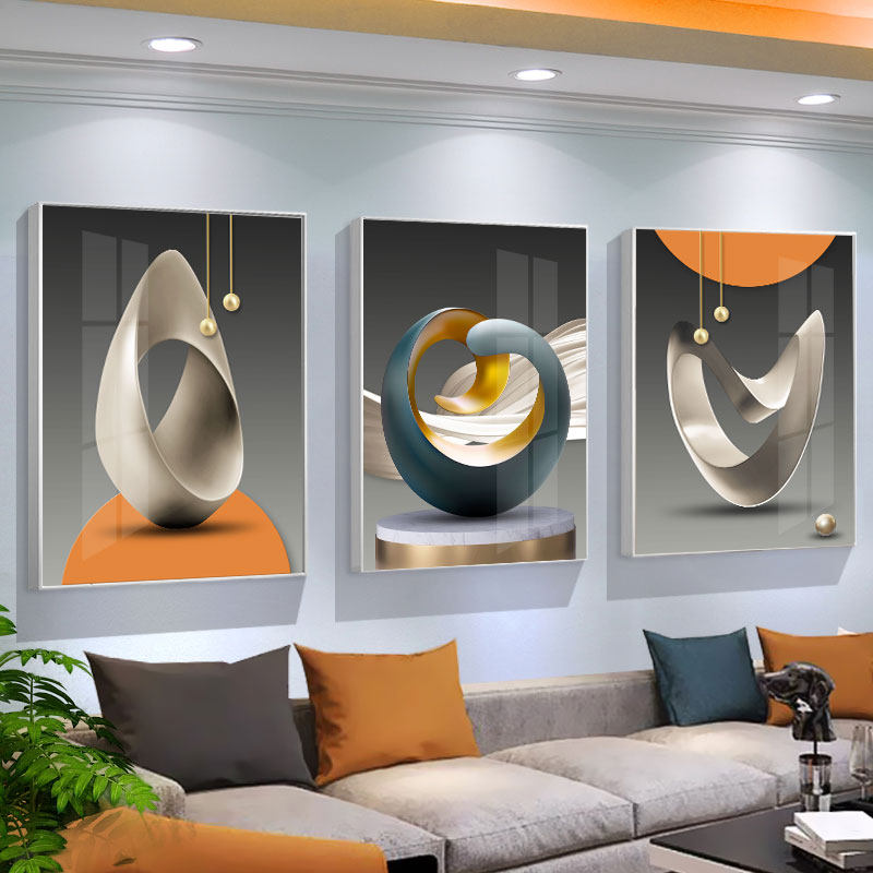 十字绣2026新款线绣客厅简约现代刺绣三联画手工自己全绣卧室大幅