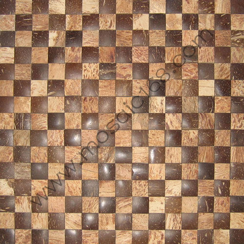 促销椰壳马赛克装饰玄关电视背景