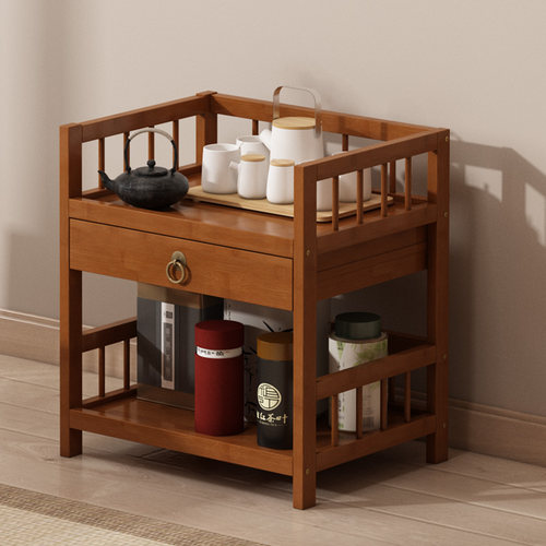 置物架茶具收纳架餐边柜靠墙一体