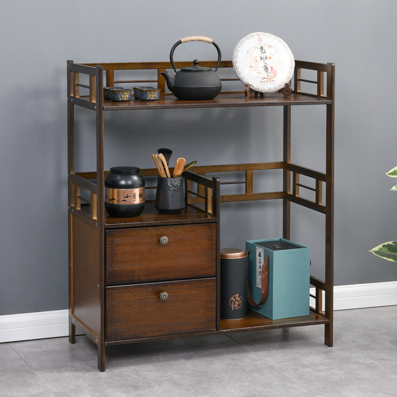 小型客厅多层收纳架子展示茶叶柜