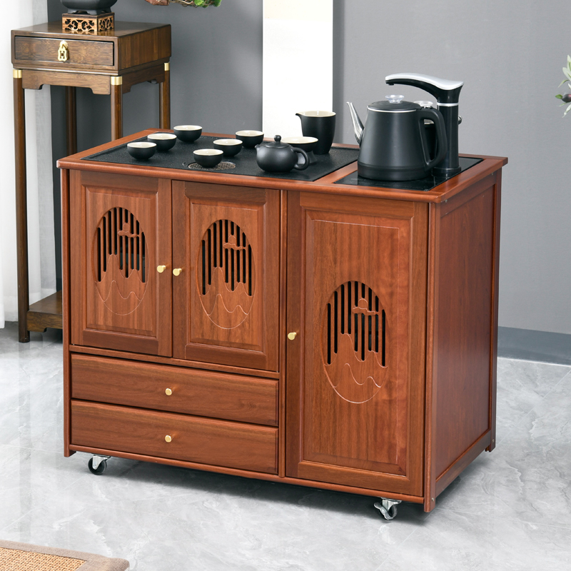 移动小茶桌家用茶台实木茶车