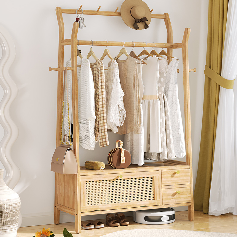 衣帽架落地卧室小型家用挂衣架