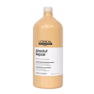 正品 欧莱雅新鎏金洗发水1500ml 修护头发染烫受损干枯毛躁