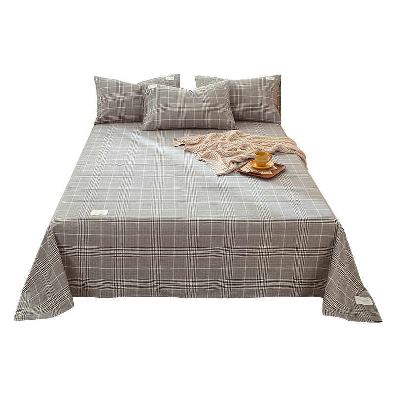 品牌纯棉床单件100全棉2025新款四季通用式被单独的双人宿舍夏天