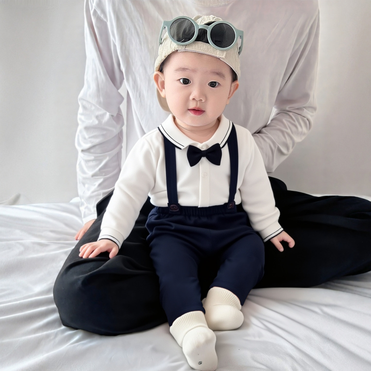 男童抓周背带裤套装春秋2025小少爷长袖生日男宝宝婴儿一周岁礼服,童装/婴儿装/亲子装,套装,淘宝优惠券,粉丝福利购,淘宝优惠卷