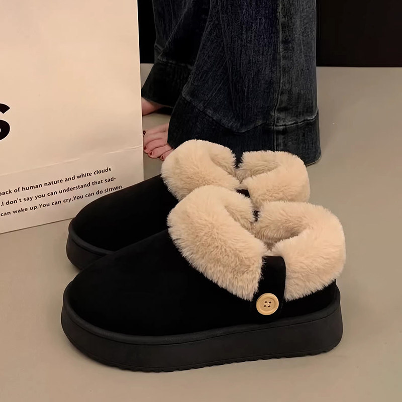高帮棉鞋女款冬季2025新款包跟室内家居保暖加绒毛毛外穿棉拖鞋女,女鞋,毛毛鞋,淘宝优惠券,粉丝福利购,淘宝优惠卷