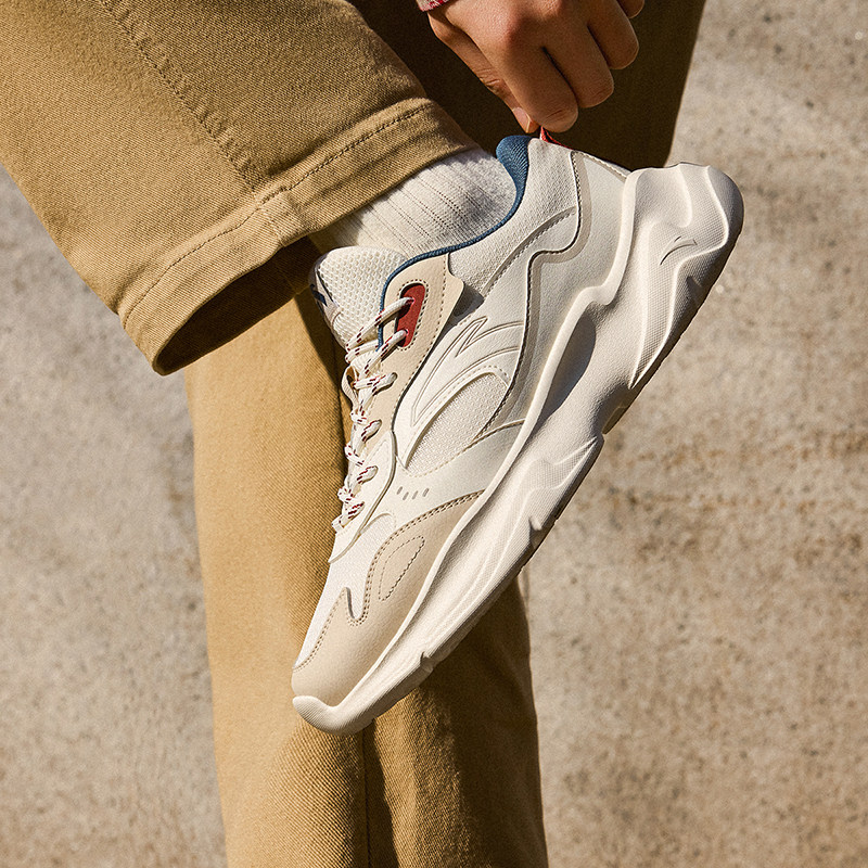 安踏休闲鞋男鞋2026春季新款网面透气老爹鞋轻便厚底增高运动鞋子,运动鞋new,运动休闲鞋,淘宝优惠券,粉丝福利购,淘宝优惠卷