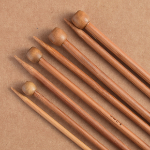 高档碳化竹针棒针水晶针亚克力编织工具碳化针毛衣针织围巾的针