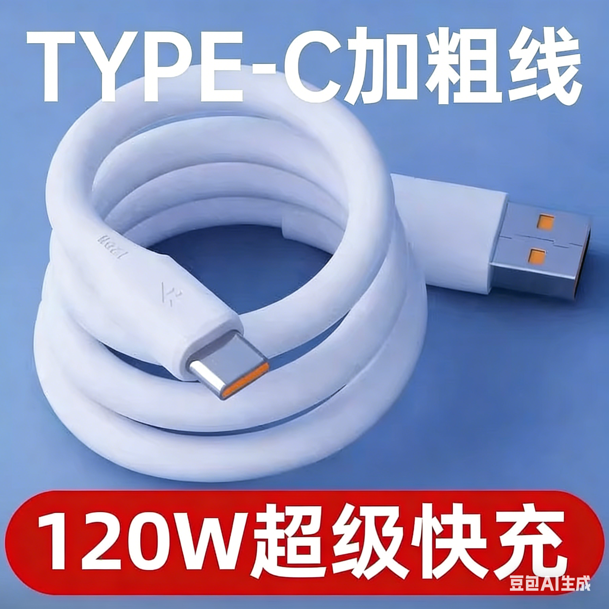 【120W超级快充】安卓TypeC数据线6A合金microusb充电线器适用华为荣耀vivo小米opp红米苹果机客加粗加长新款