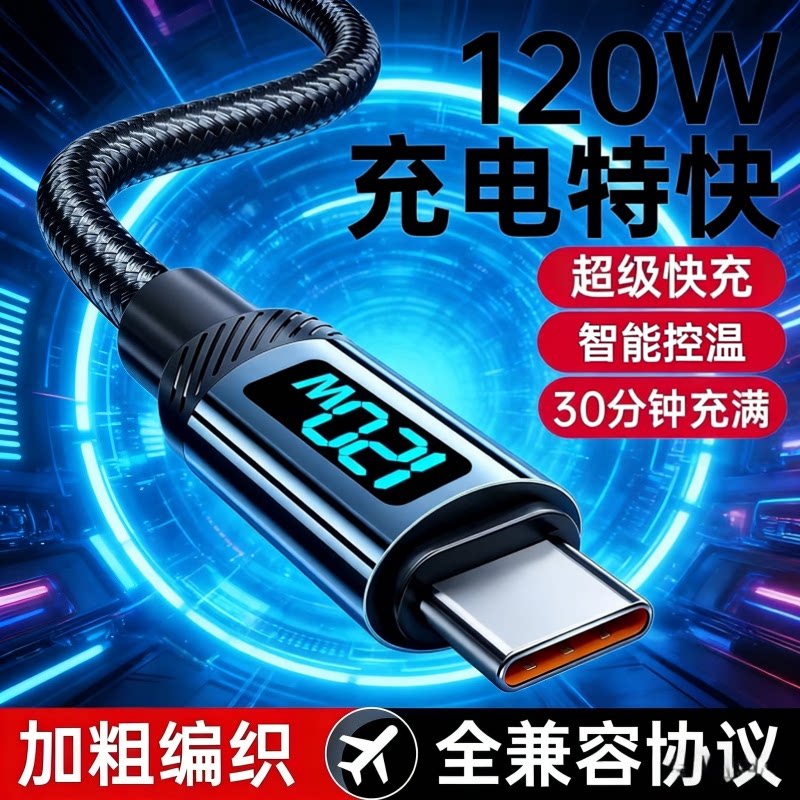 120W充电线Type-C快充图片