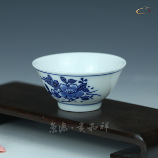 京德贵和祥福蝶古逸杯功夫茶杯景德镇陶瓷品茗杯手绘小茶杯主人杯
