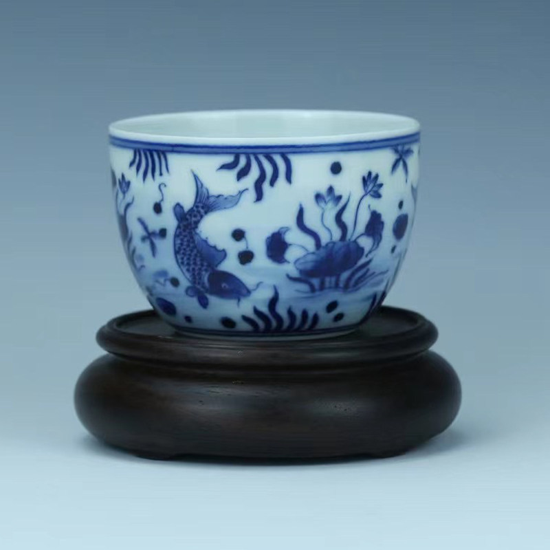 贵和祥青花茶杯京德陶瓷