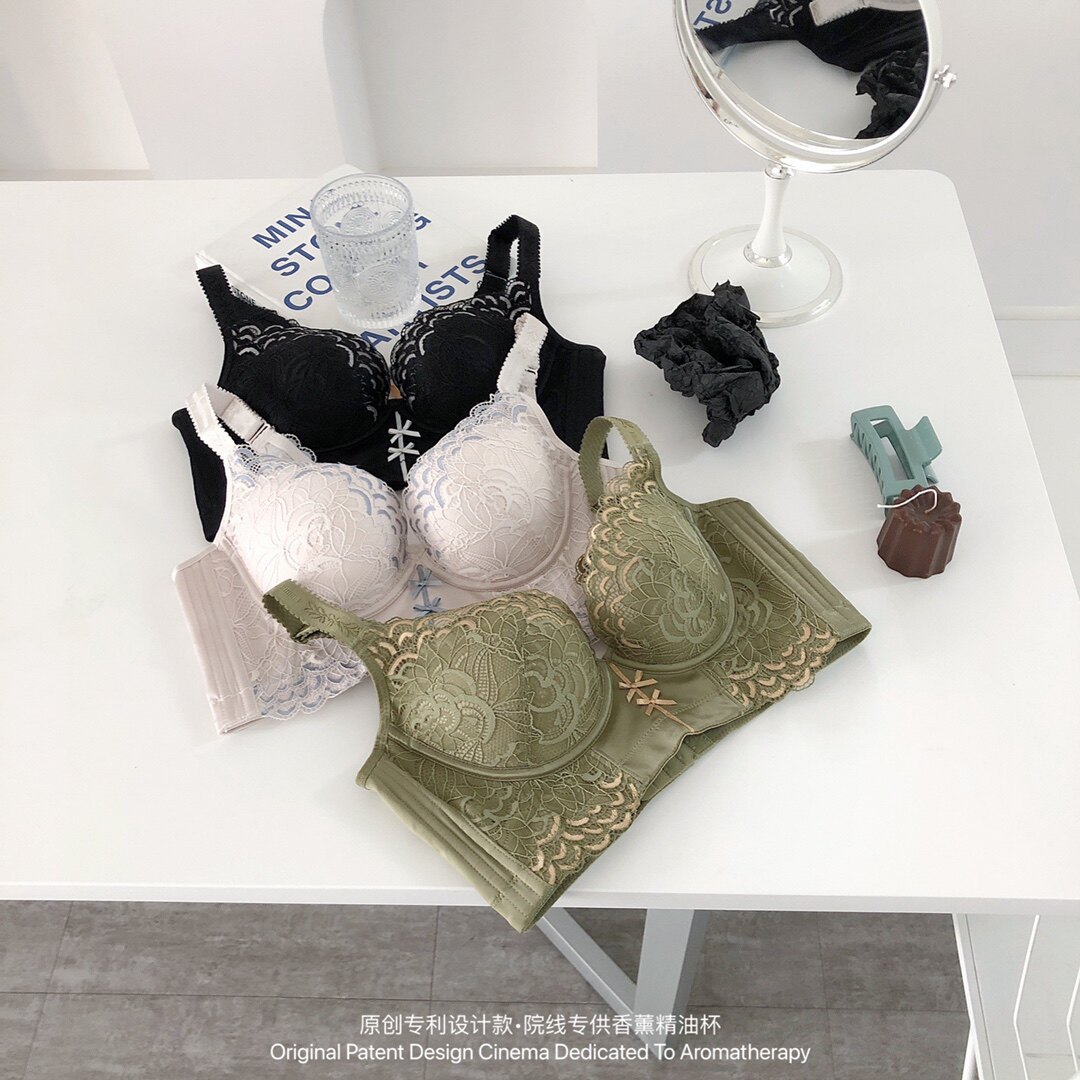 美容院精油内衣聚拢文胸套装