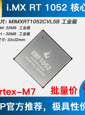 野火 EBF1052  i.MX RT1052 邮票孔核心板  Cortex-M7   工业级