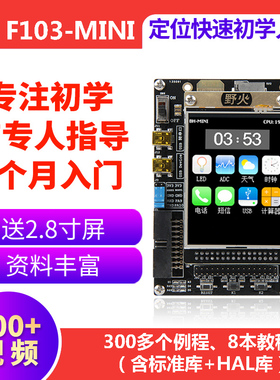 野火MINI STM32开发板 STM32F103RCT6单片机 强过STM8和51单片机