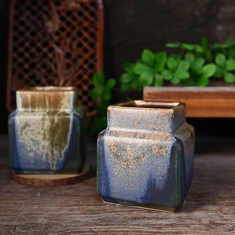 【上新】素瓷方盒子复古多肉花盆陶瓷花器摆件老桩绿植国风细闪盆,鲜花速递/花卉仿真/绿植园艺,花盆,淘宝优惠券,粉丝福利购,淘宝优惠卷