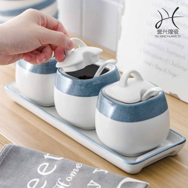 陶瓷调味罐创意北欧日式厨房用品家用调料盒套装组合装调料瓶家用在类目 厨房/烹饪用具, 厨用小工具/厨房储物, 储物瓶罐/厨房储物器皿, 调味瓶罐中 - 来自Buy2taobao.com提供专业的淘宝代购服务