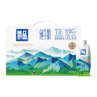 10盒纯奶3.8g乳蛋白宁夏牛奶礼盒装 夏进爵品纯牛奶250ml 新品