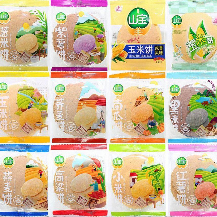 山宝粗粮玉米杂粮饼干早餐零食杂粮代餐无蔗糖食品