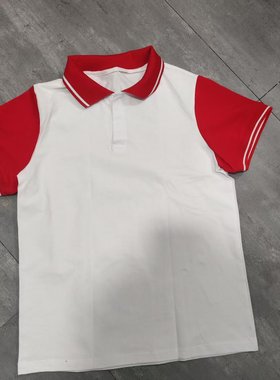 校服短袖初高中生校服polo衫T恤小学生学院风班服灰色校服上衣夏