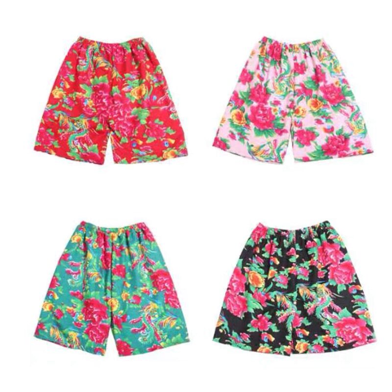 团建游戏婚礼红裤绿裤衩结婚堵门整蛊搞笑伴郎不用手穿短裤沙滩裤