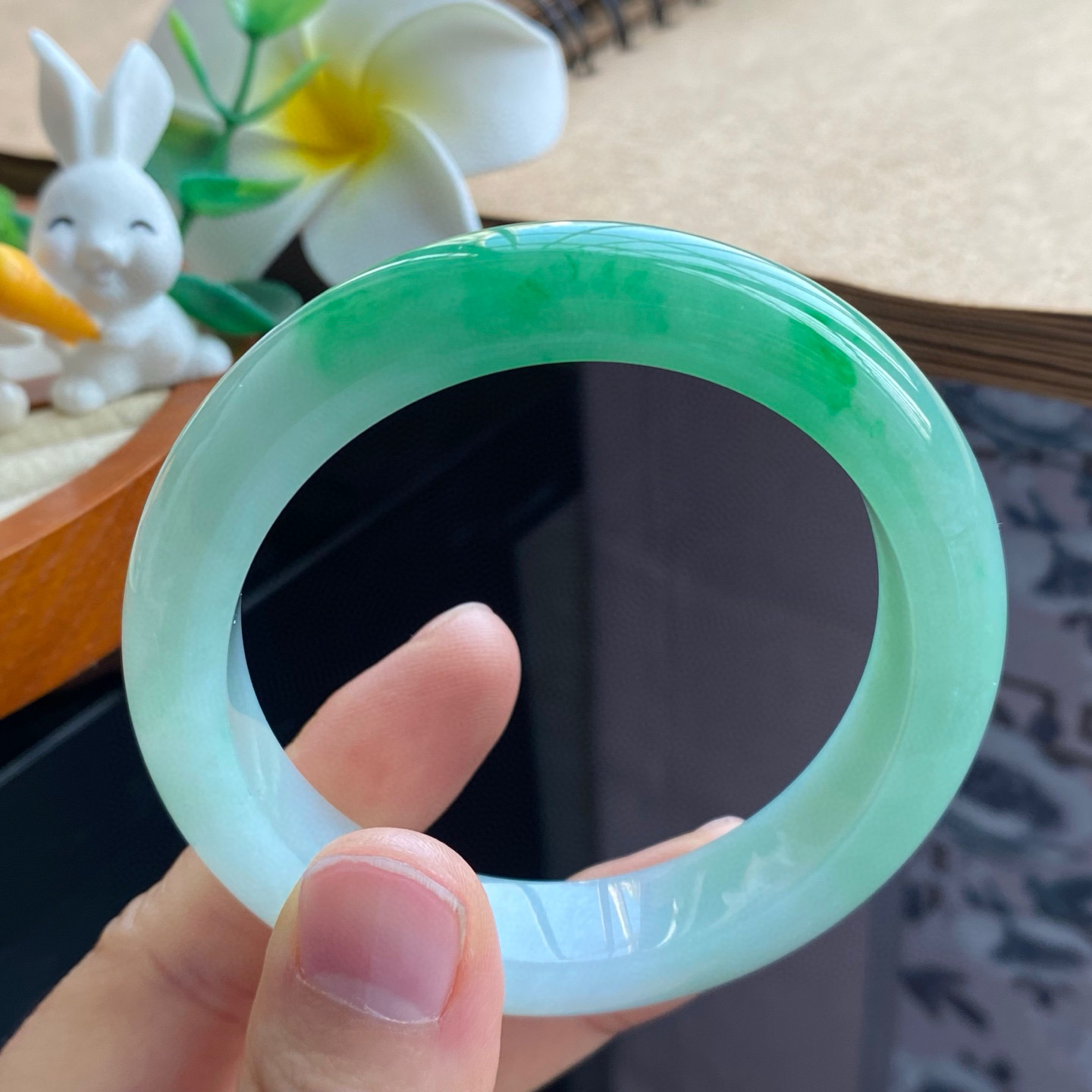 3.1批1312号53.8-12.5-8.8正圈阳绿镯！翠色正浓！春意正盛！