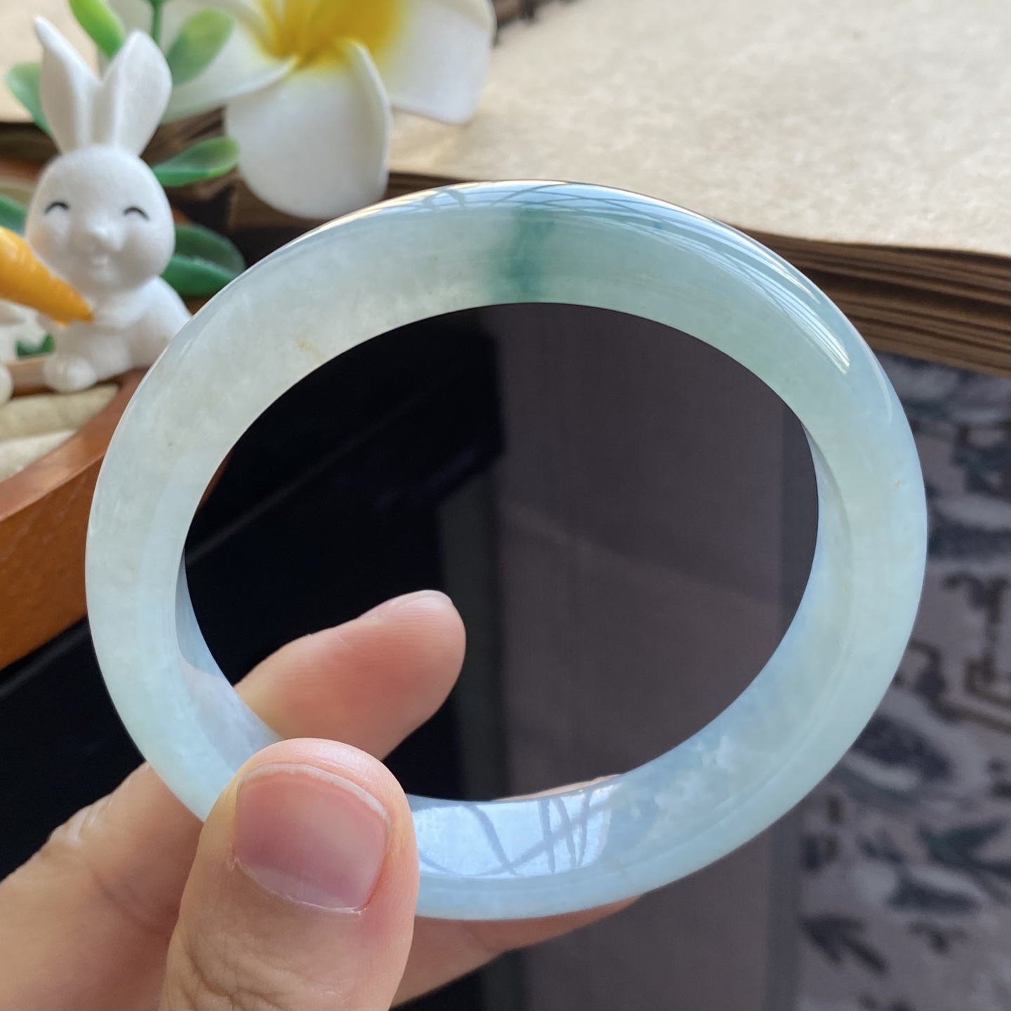 2.12批565号58.3-12.6-7.9 冰飘花果冻镯！很有意境感！