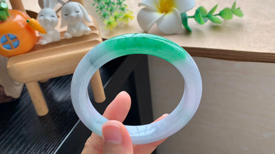 4.14批3060号！61-12.5-9.9 大圈口阳绿镯！翠艳欲滴！鲜艳饱满