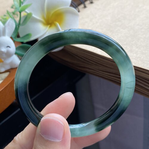 4.8批1536号51-6.5-7.3！圆条！最深邃的墨绿色底色！